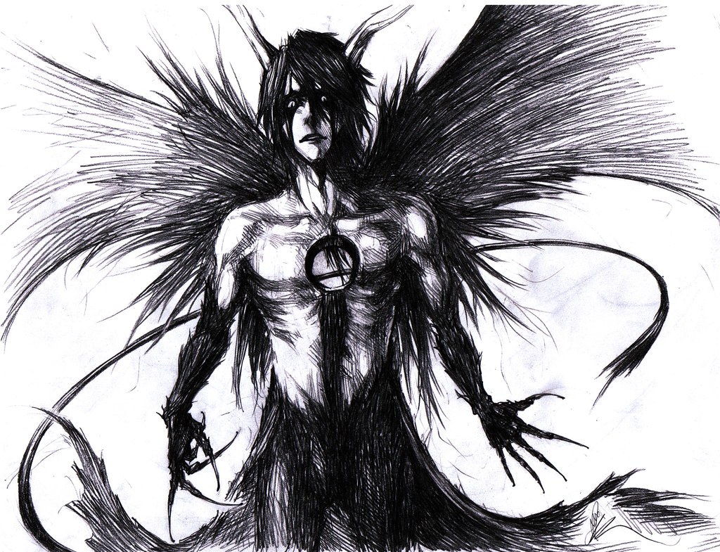 dark angel with wings