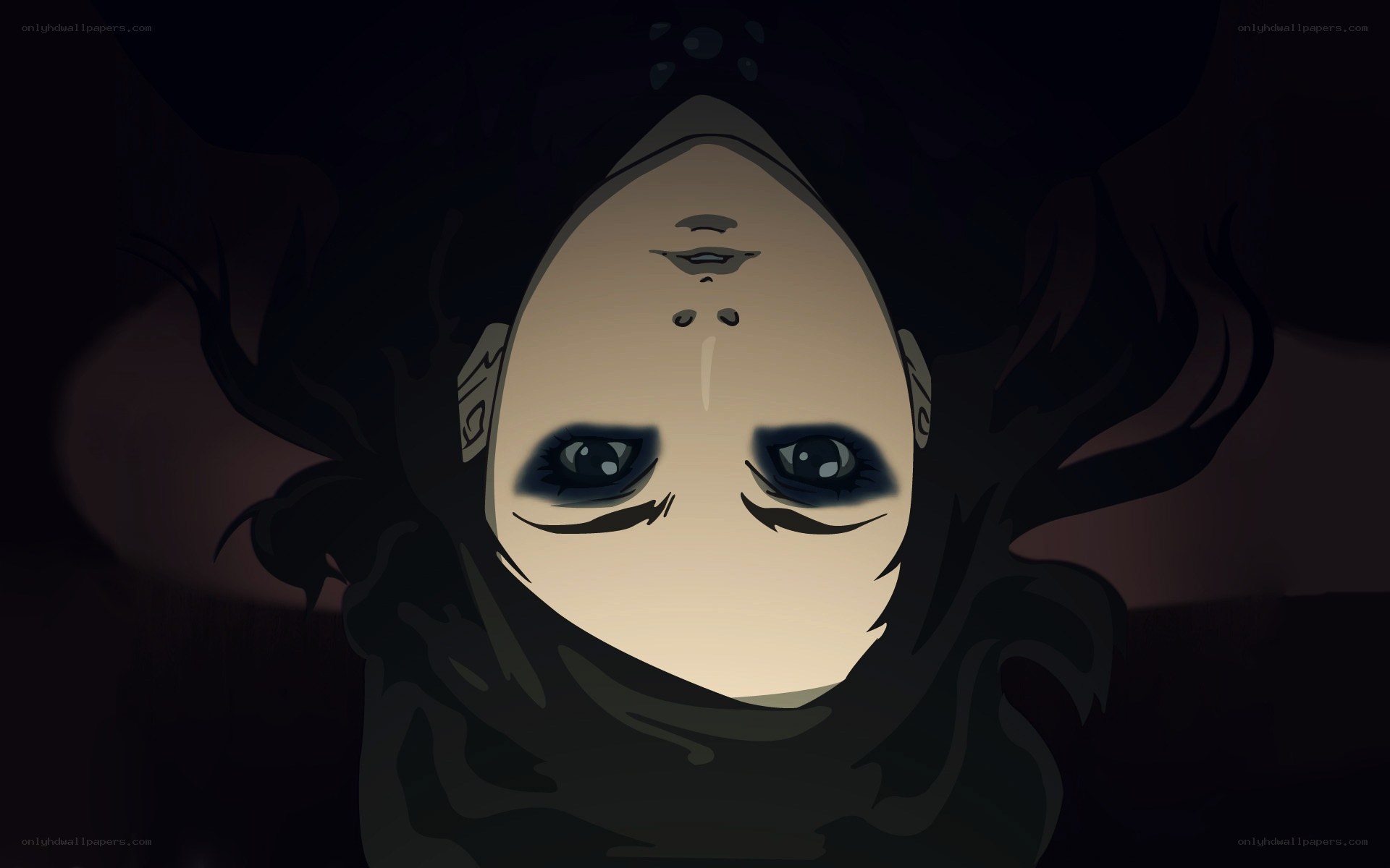 dark animated character face