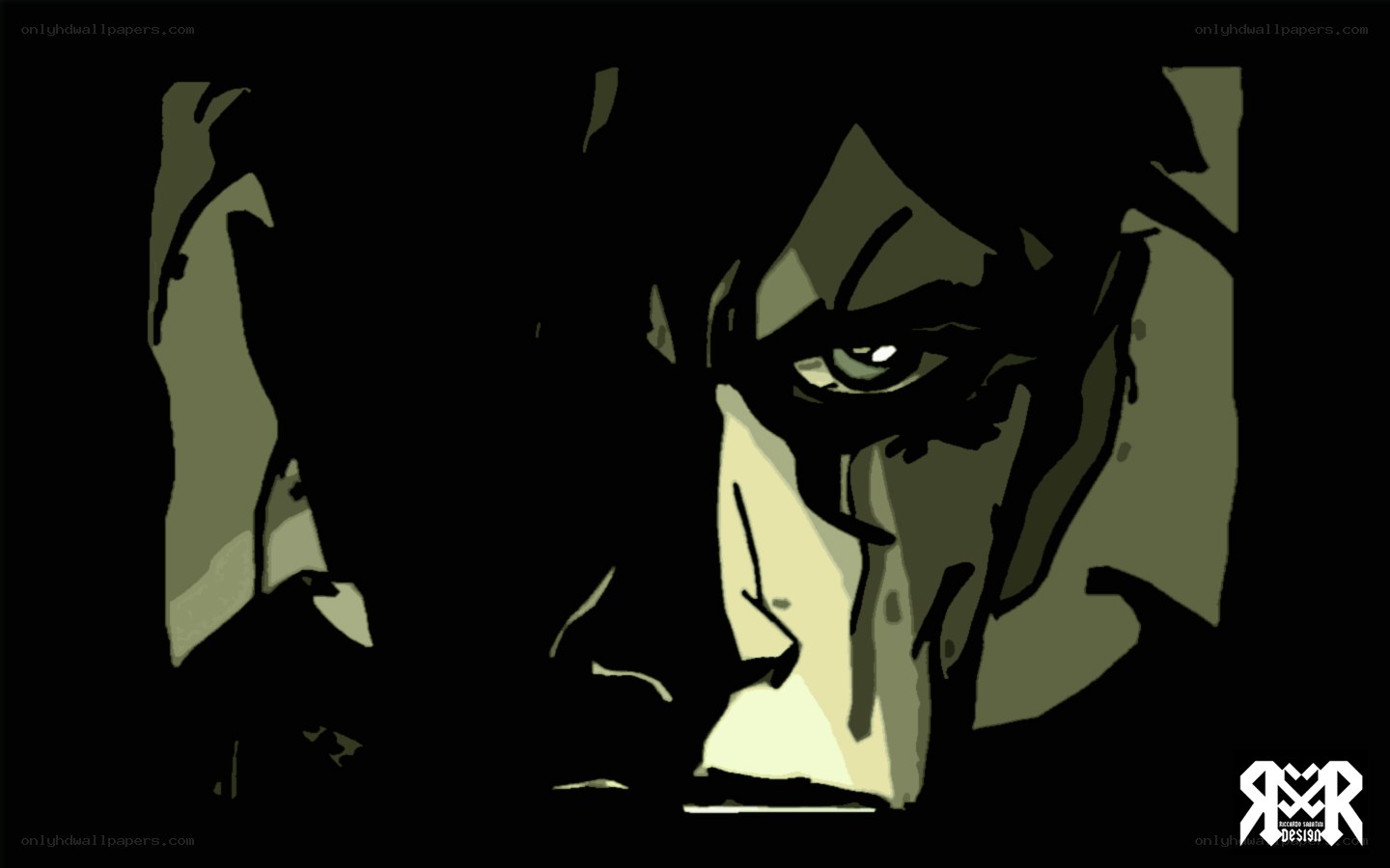 dark animated character portrait