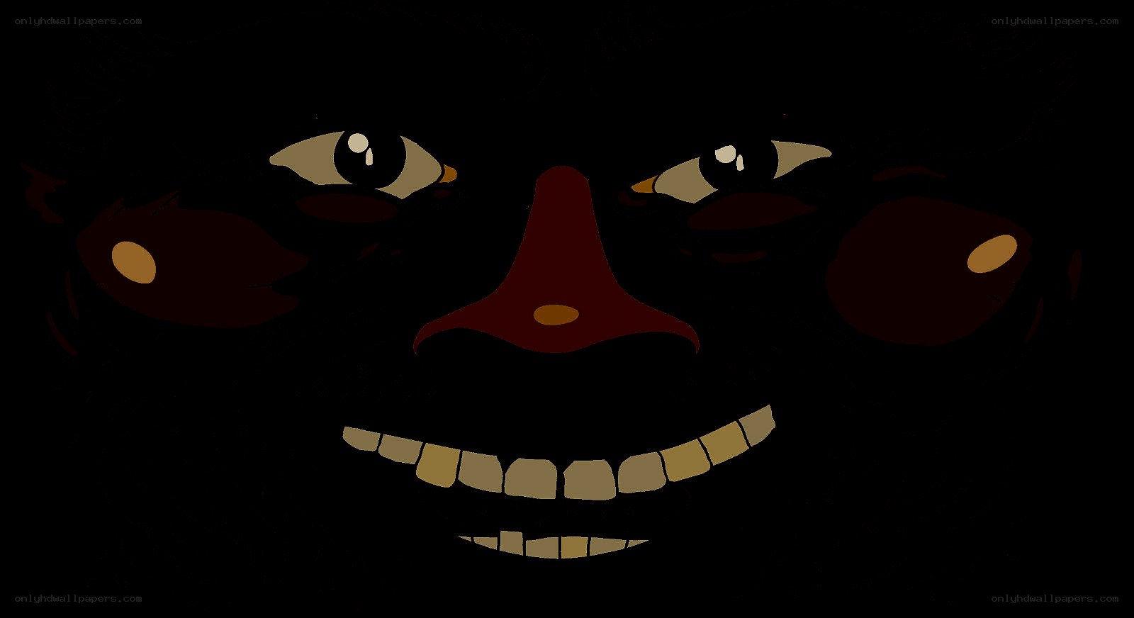dark animated face