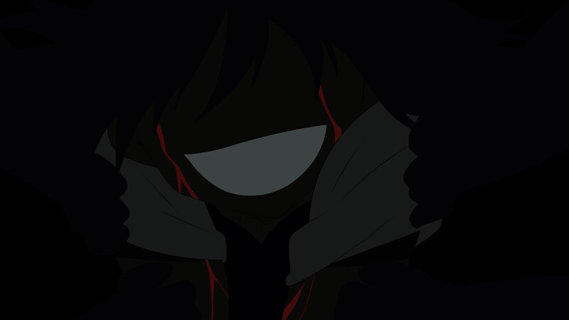dark anime character in shadow