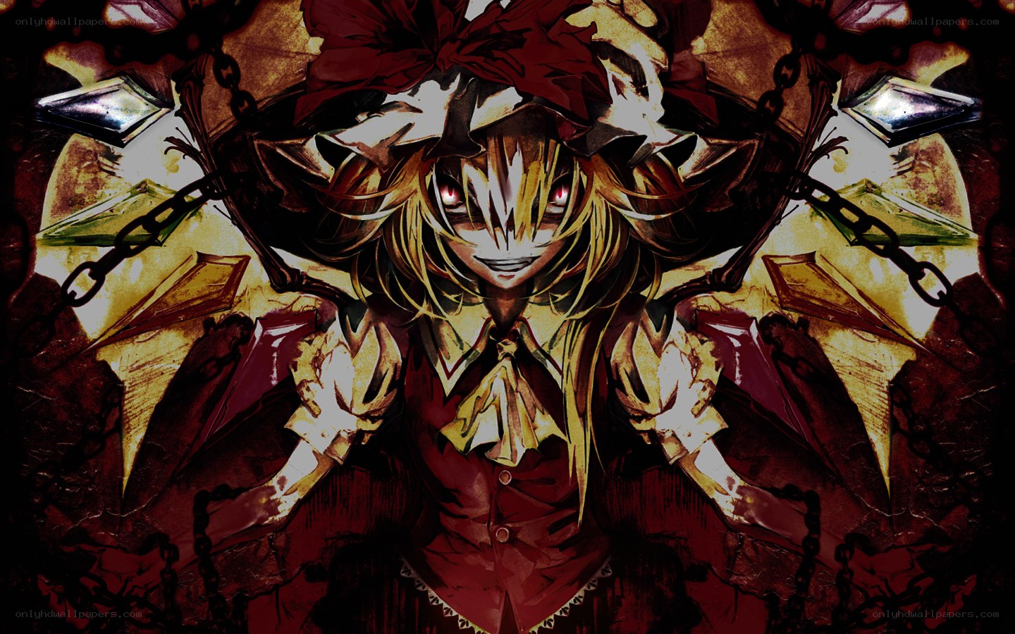 dark anime character with chains