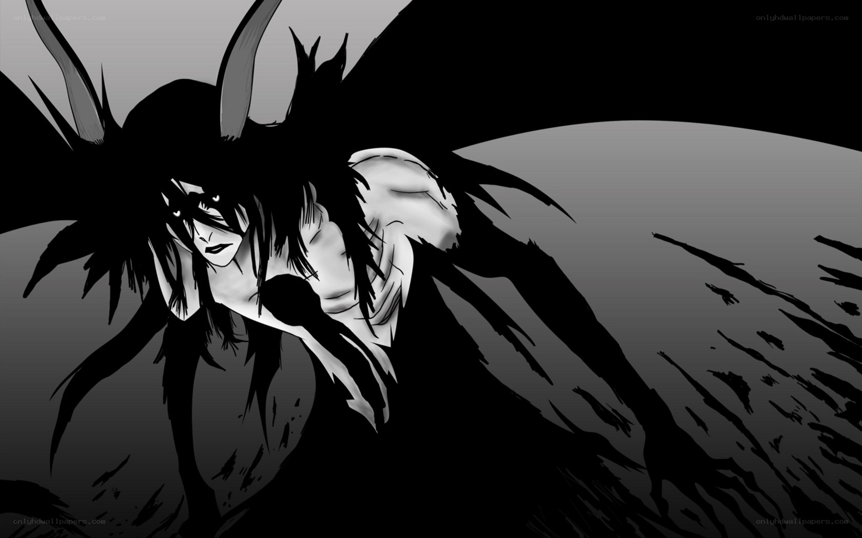dark anime character with horns