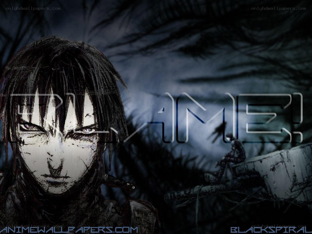dark anime character with intense gaze
