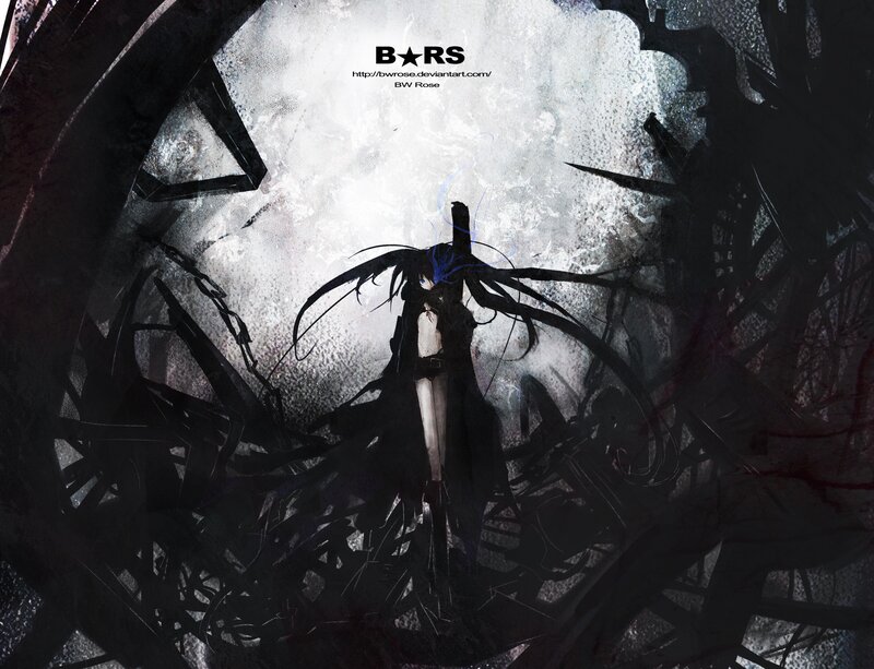 dark anime character with long hair