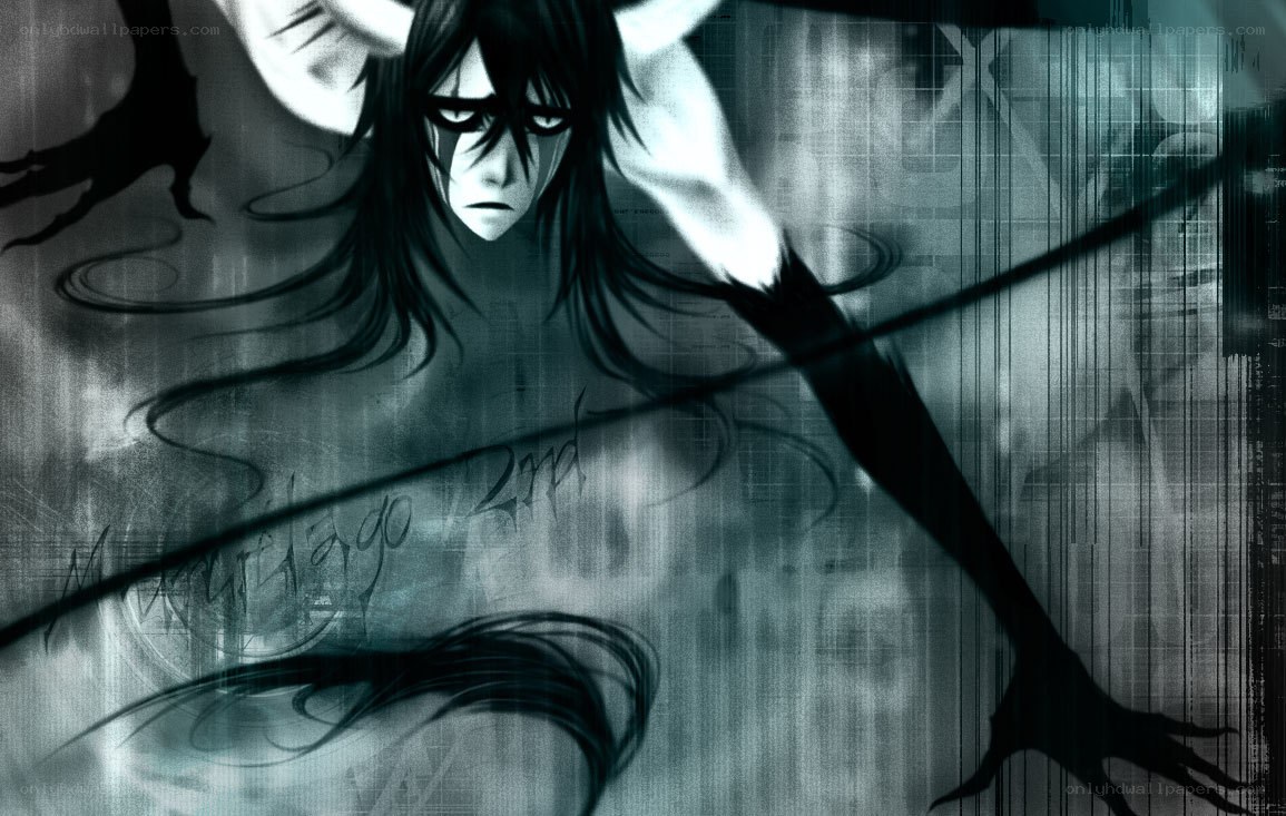 dark anime character with long hair