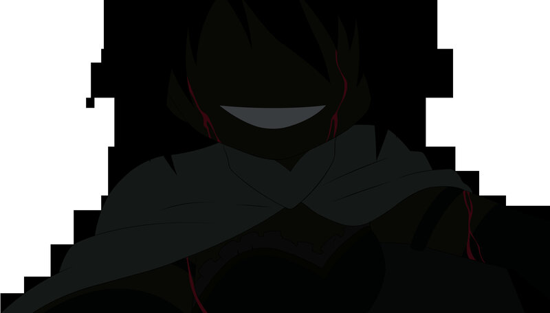 dark anime character with red lines