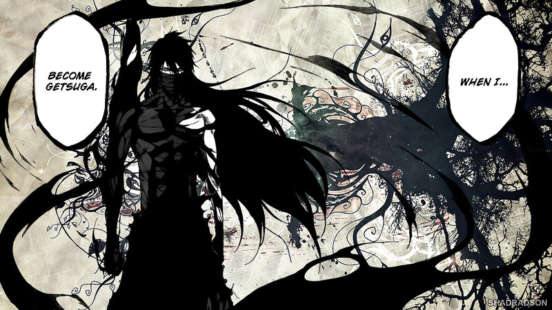 dark anime character with speech bubbles