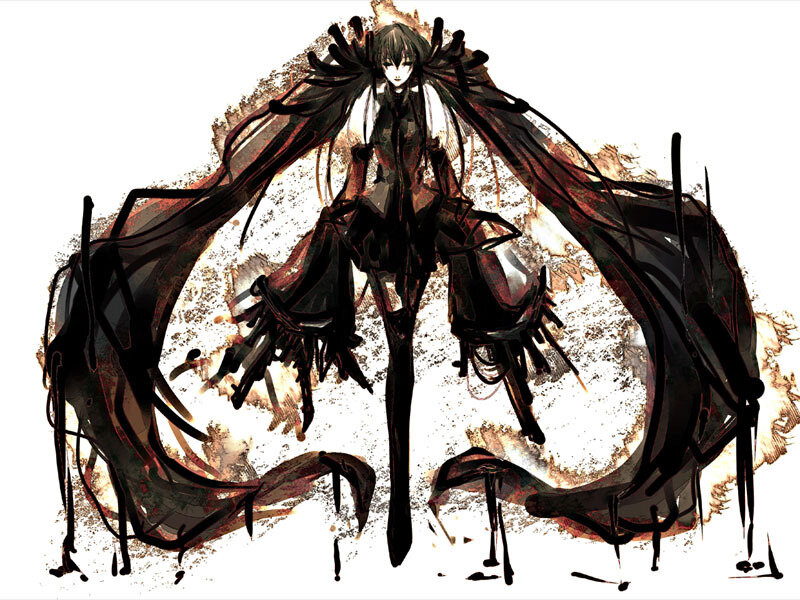 dark anime character with tentacles