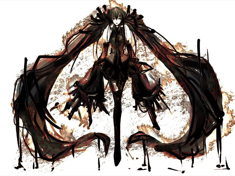 dark anime character with tentacles