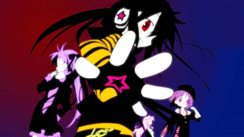 dark anime characters in dramatic pose