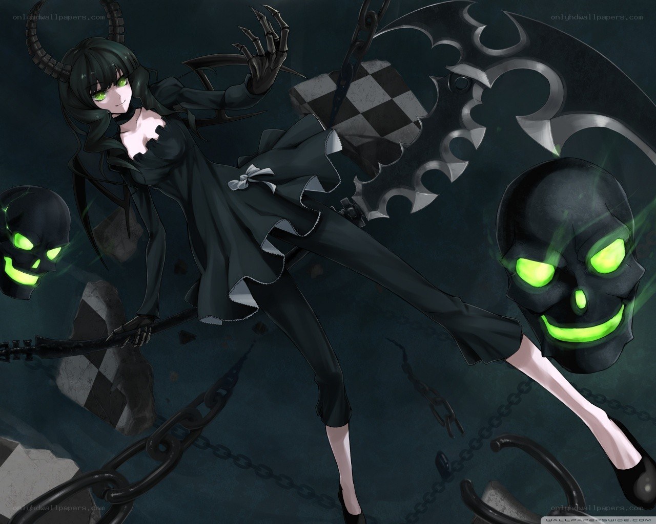 dark anime demon girl