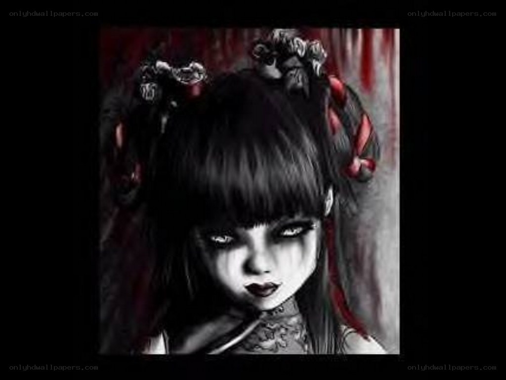 dark anime girl portrait