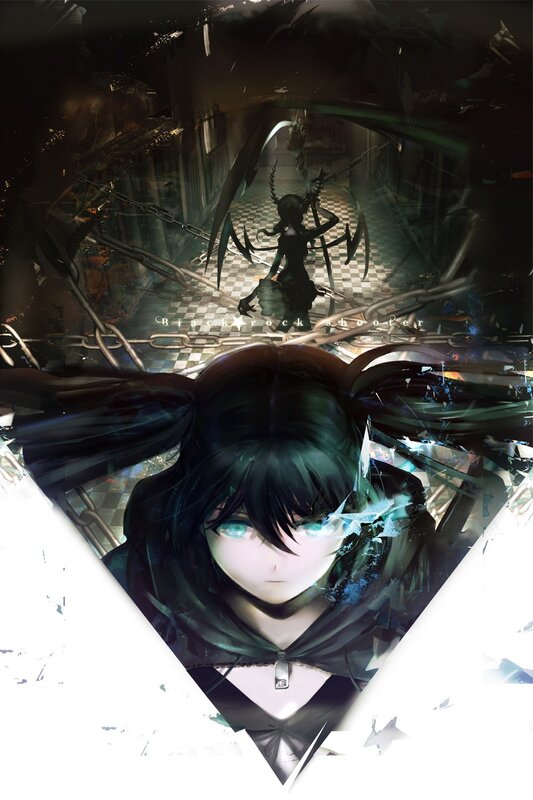 Dark anime girl with chains