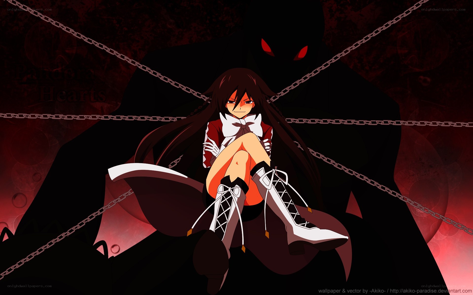 Dark anime girl with chains
