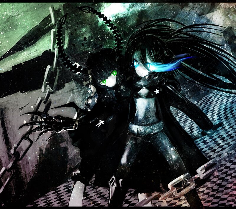 dark anime girls with glowing eyes
