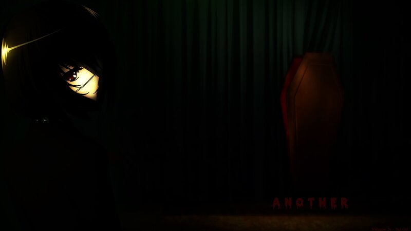 dark anime scene with coffin