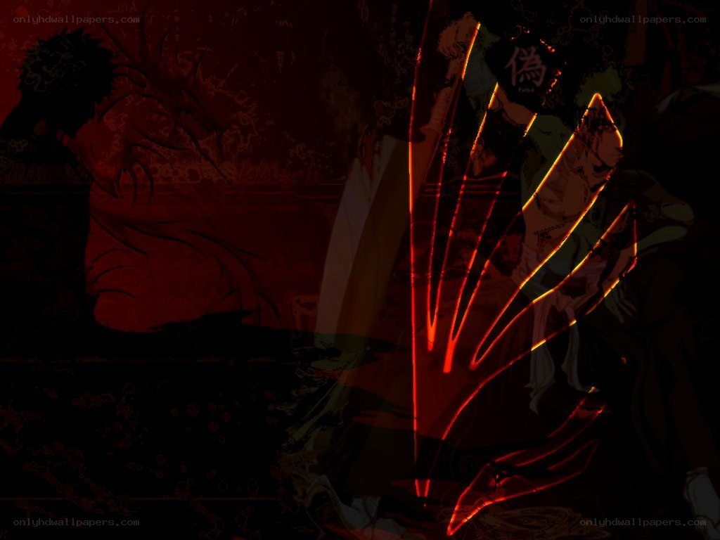 Dark anime scene with glowing claws