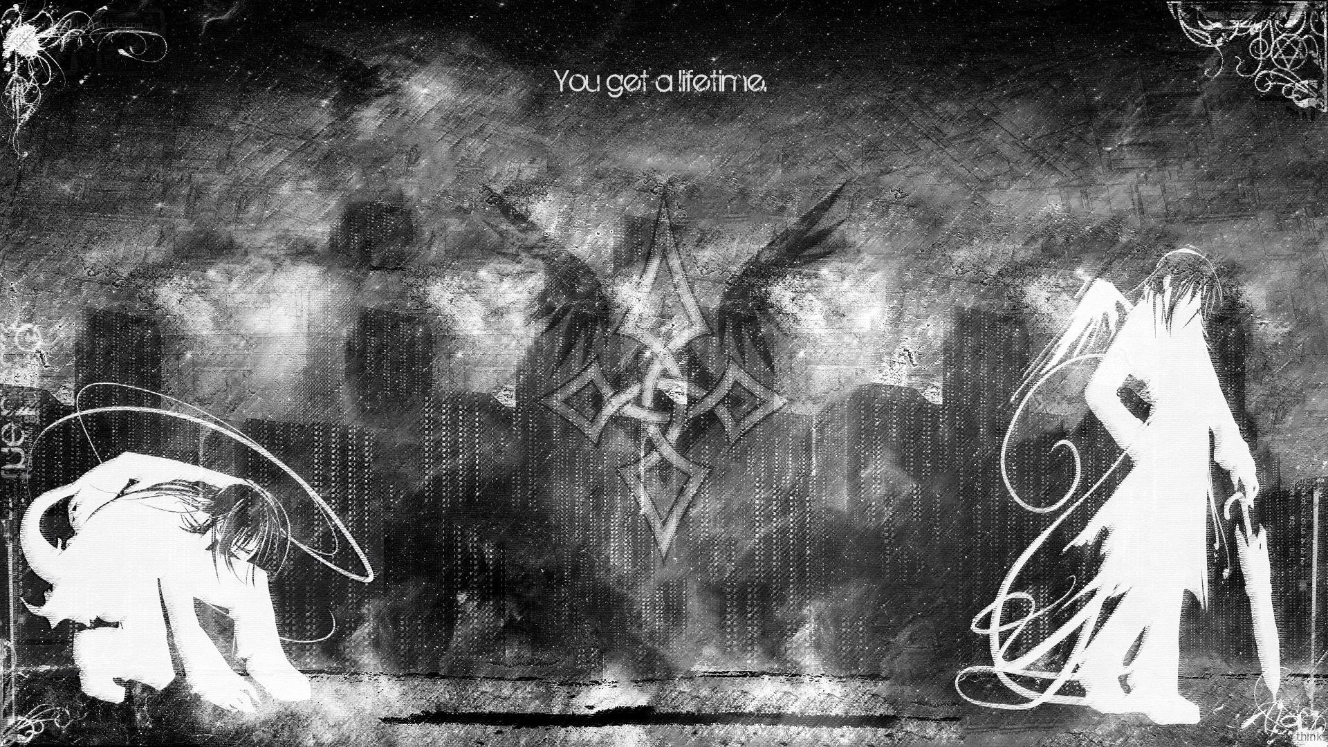 dark anime silhouette art