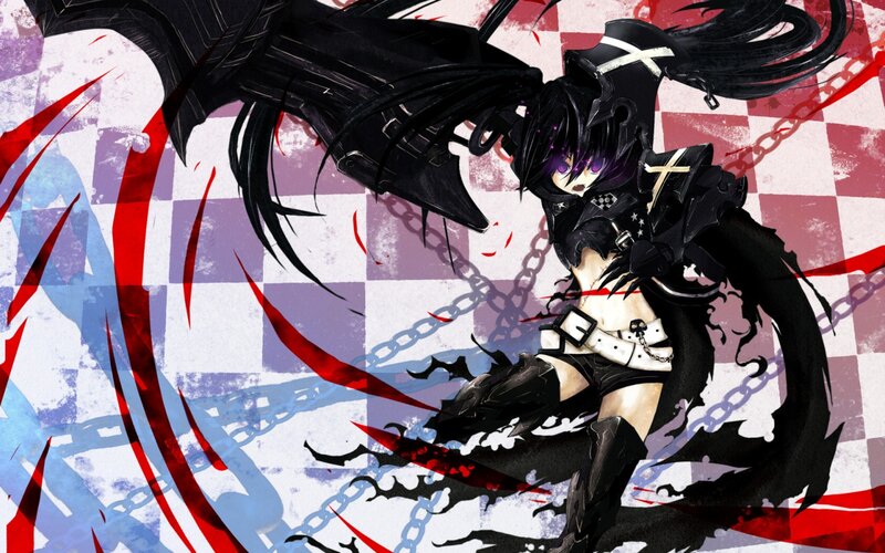 dark anime warrior with chains