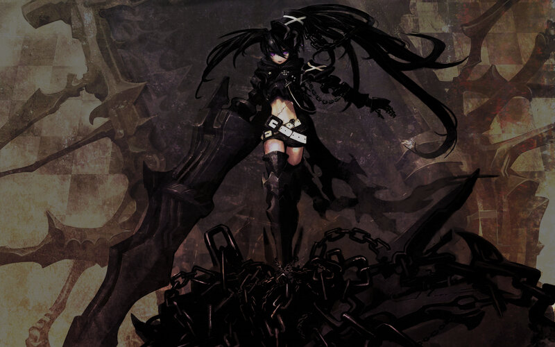 dark anime warrior with chains
