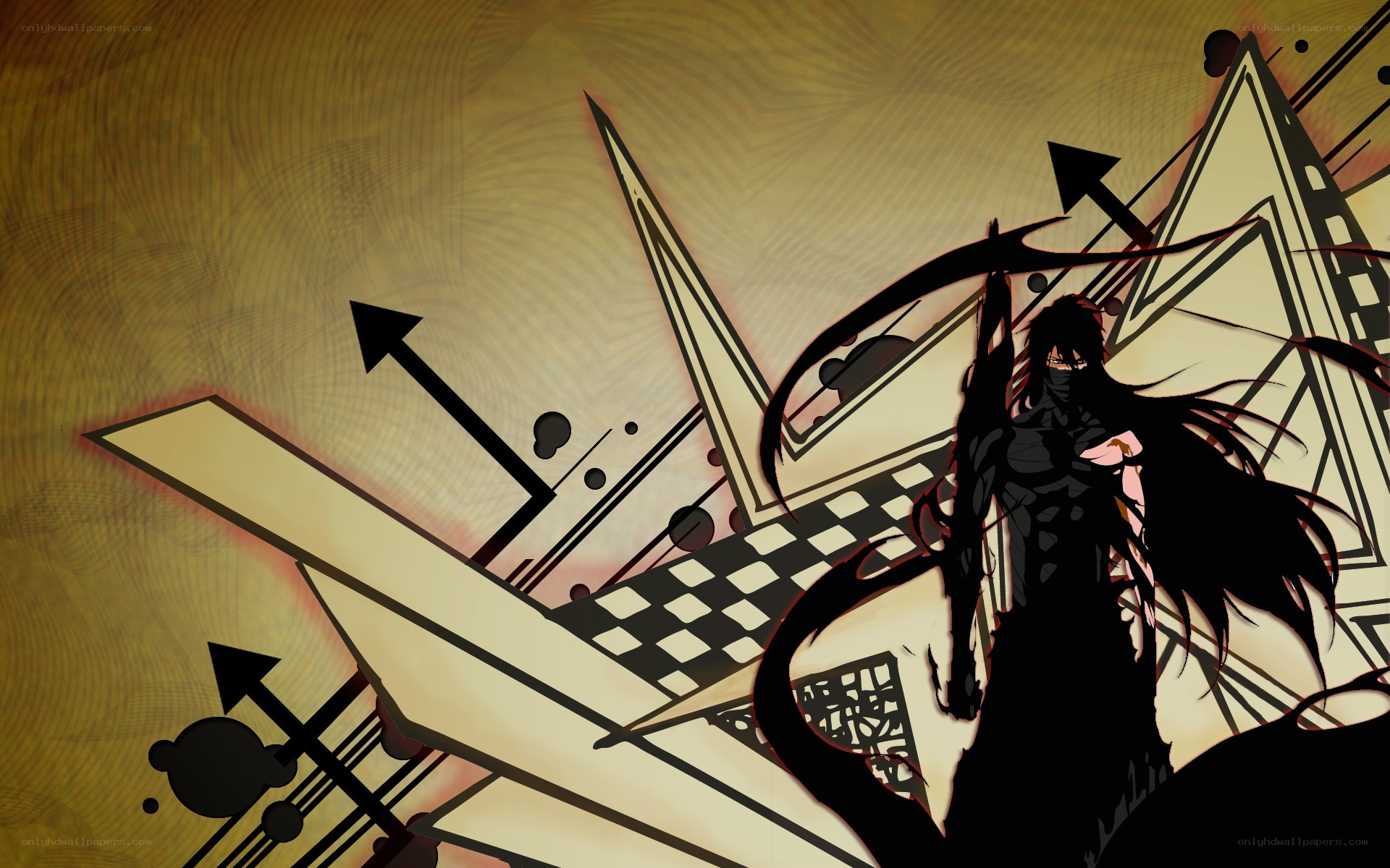 dark anime warrior with scythe
