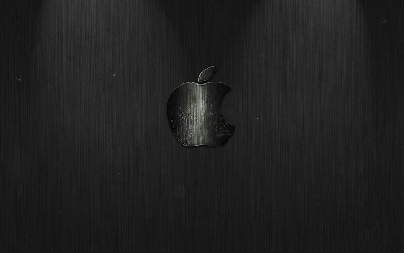 dark apple logo background