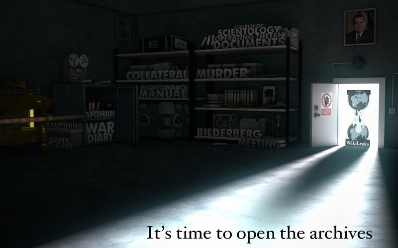 Dark Archive Room — Black