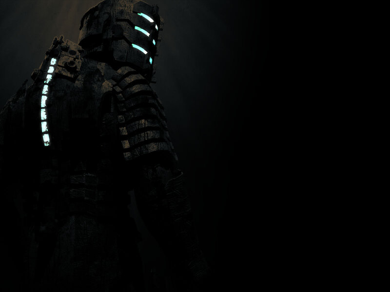 dark armored figure