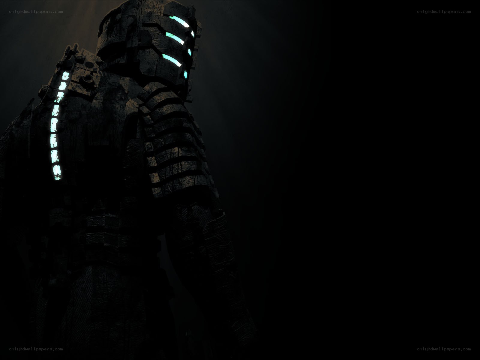 dark armored figure