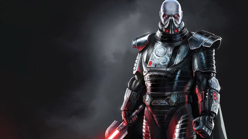 Dark Armored Figure — Black, Dramatic, Digital Art, Lightsaber