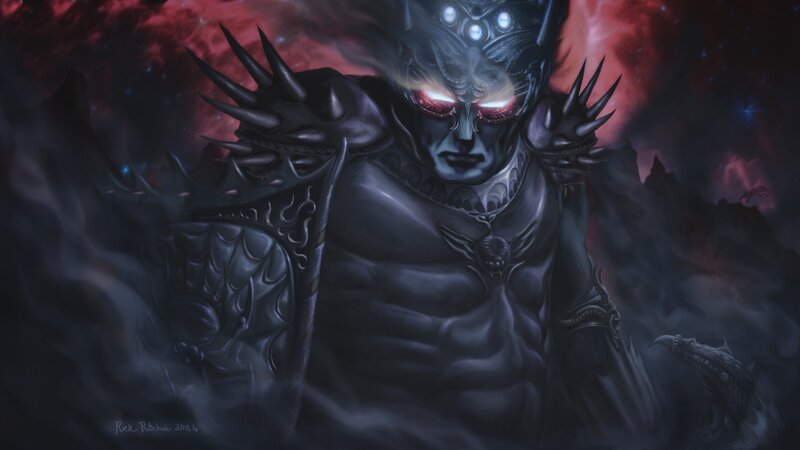 Dark Armored Figure — Black, Dramatic, Menacing, Night