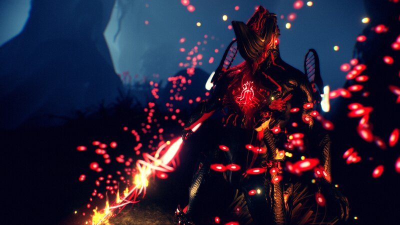Dark Armored Figure — Black, Dramatic, Night, 3d Render