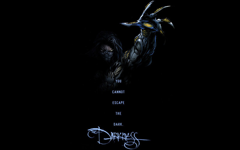 Dark Armored Figure — Black, Dramatic, Night, Comic