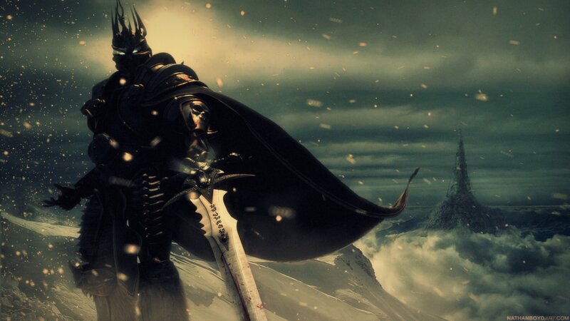 Dark Armored Figure — Black, Dramatic, Winter