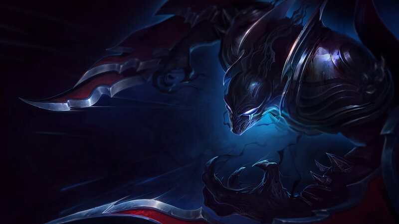 Dark Armored Figure — Blue, Dramatic, Night