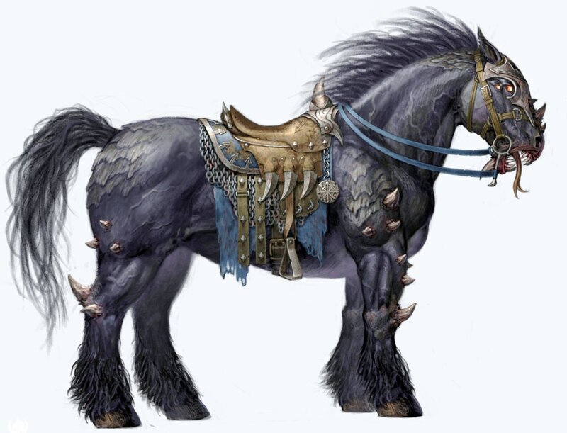 Dark Armored Horse