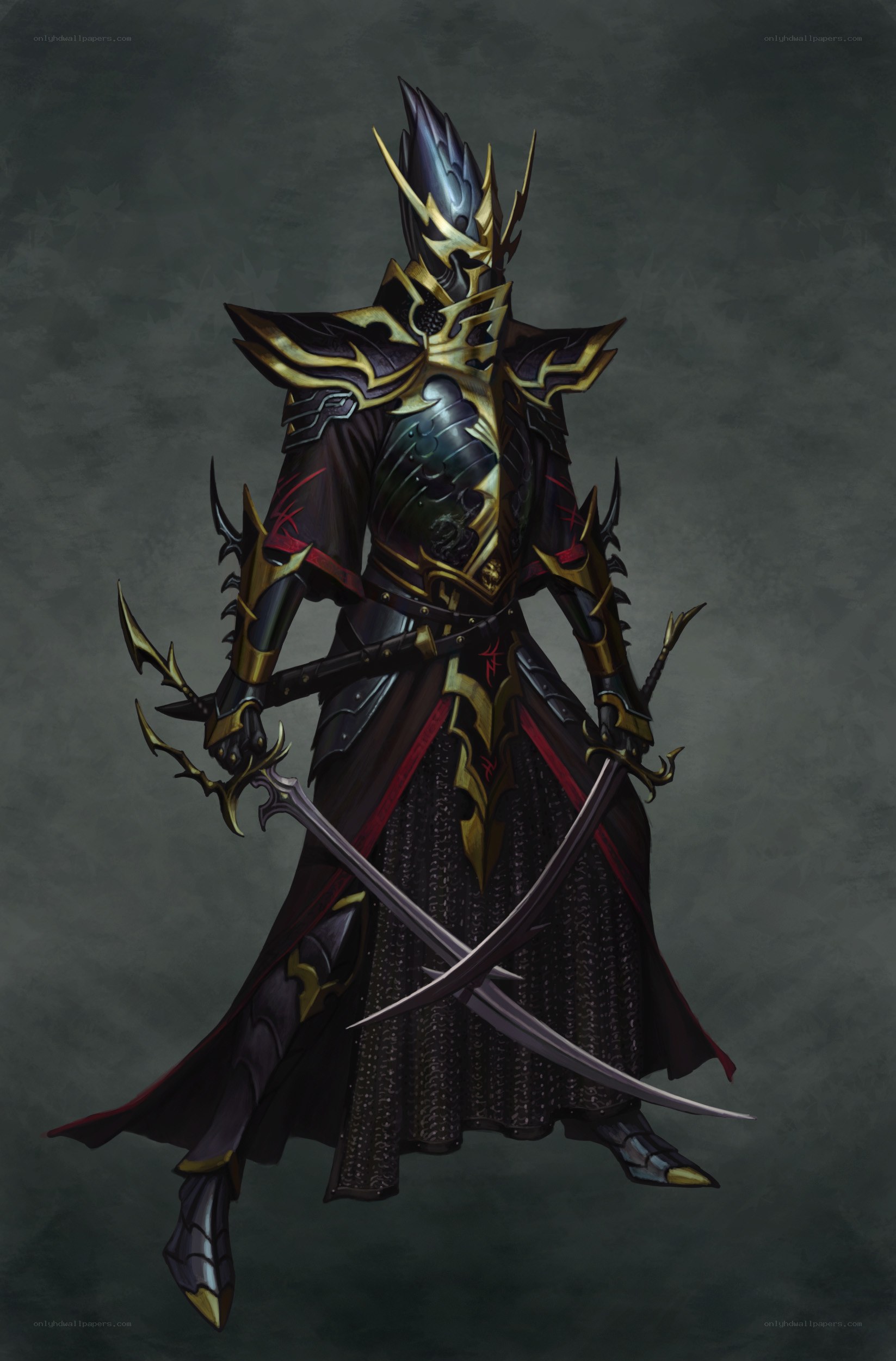 dark armored warrior