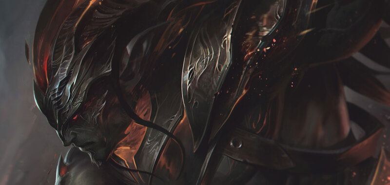 Dark Armored Warrior — Black, Dramatic, Digital Art, Armor