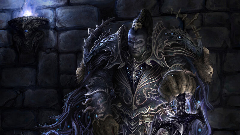 Dark Armored Warrior — Black, Dramatic, Night, Digital Art