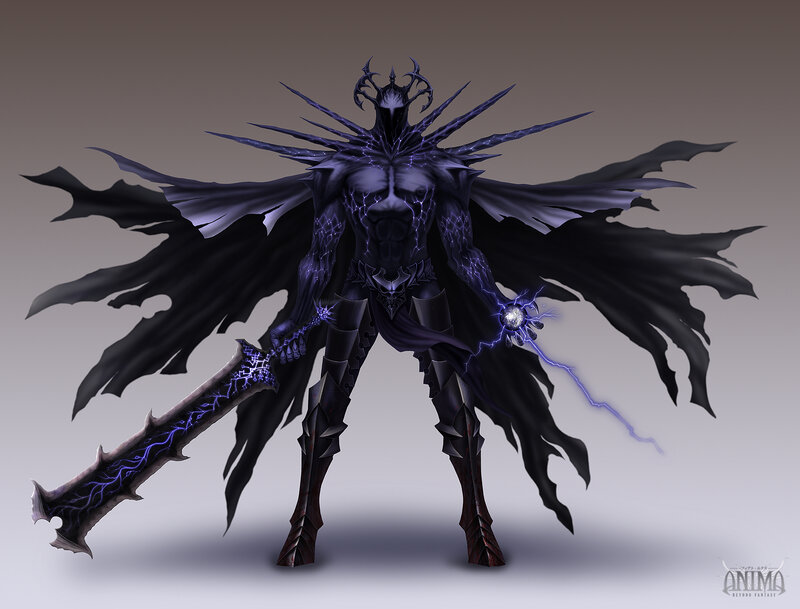 Dark Armored Warrior — Black, Dramatic