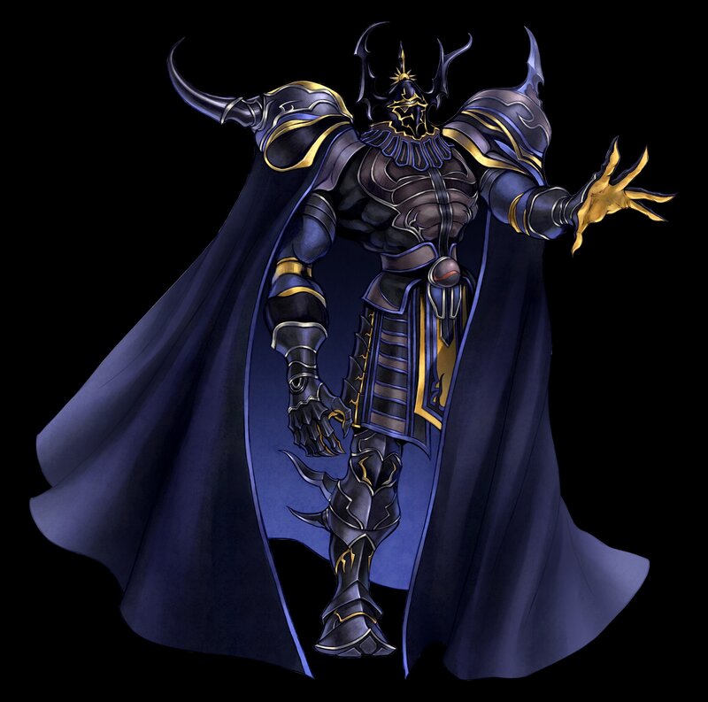 dark armored warrior character