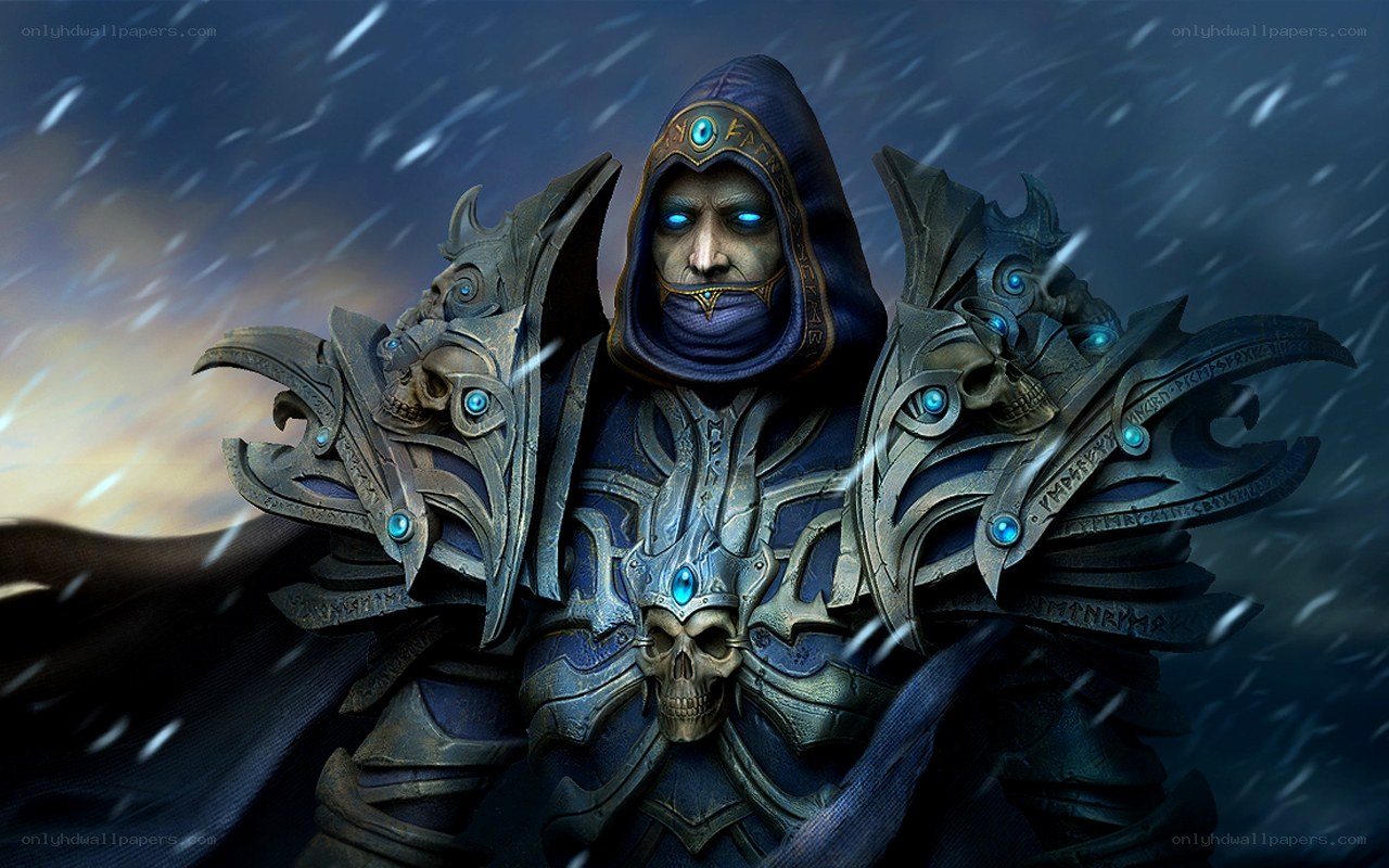 dark armored warrior in storm