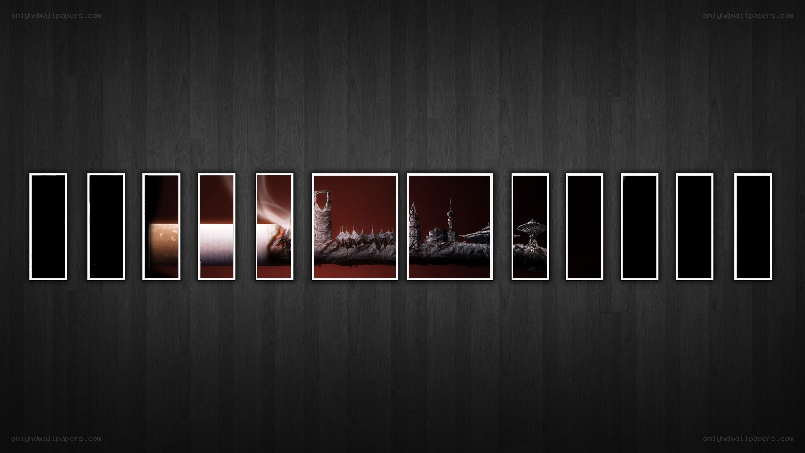 Dark art gallery display
