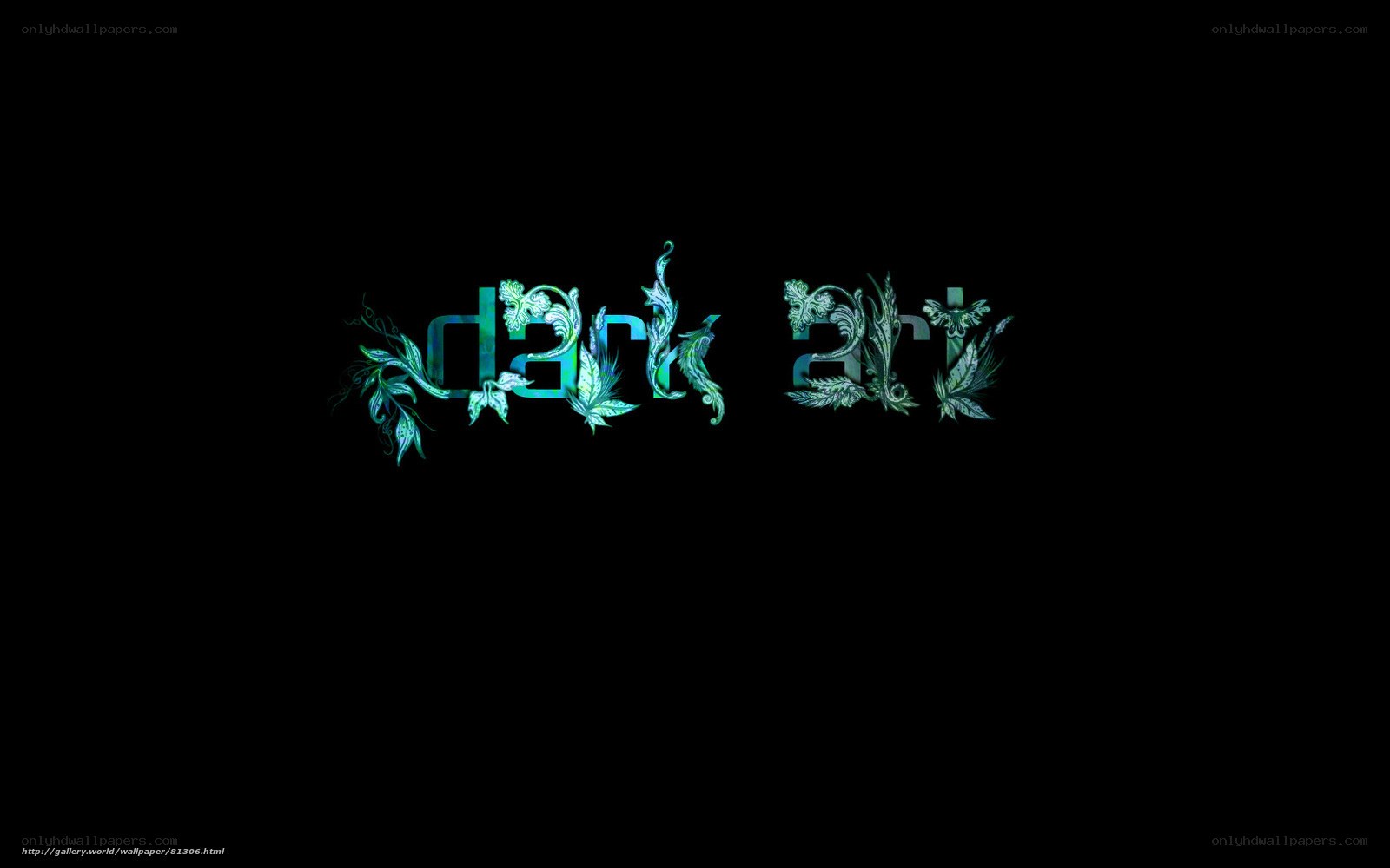 dark art text design