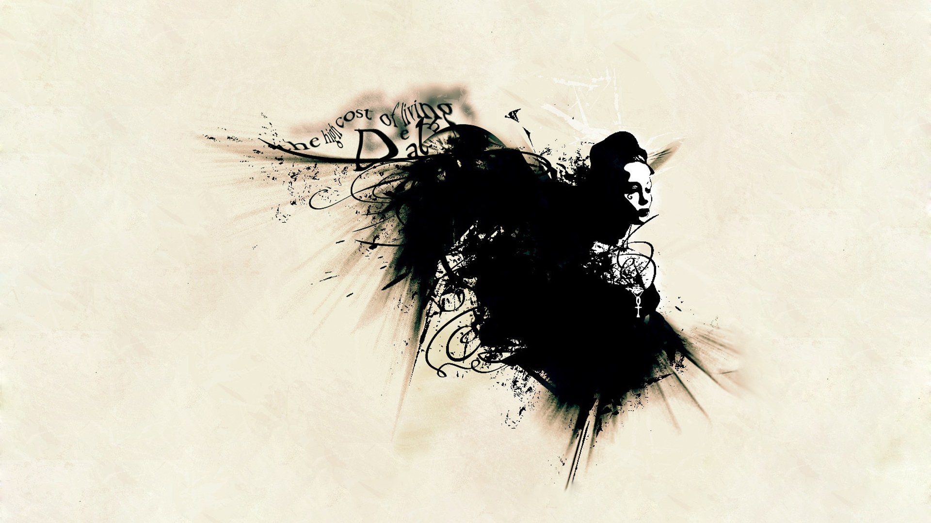 dark art with angelic figure