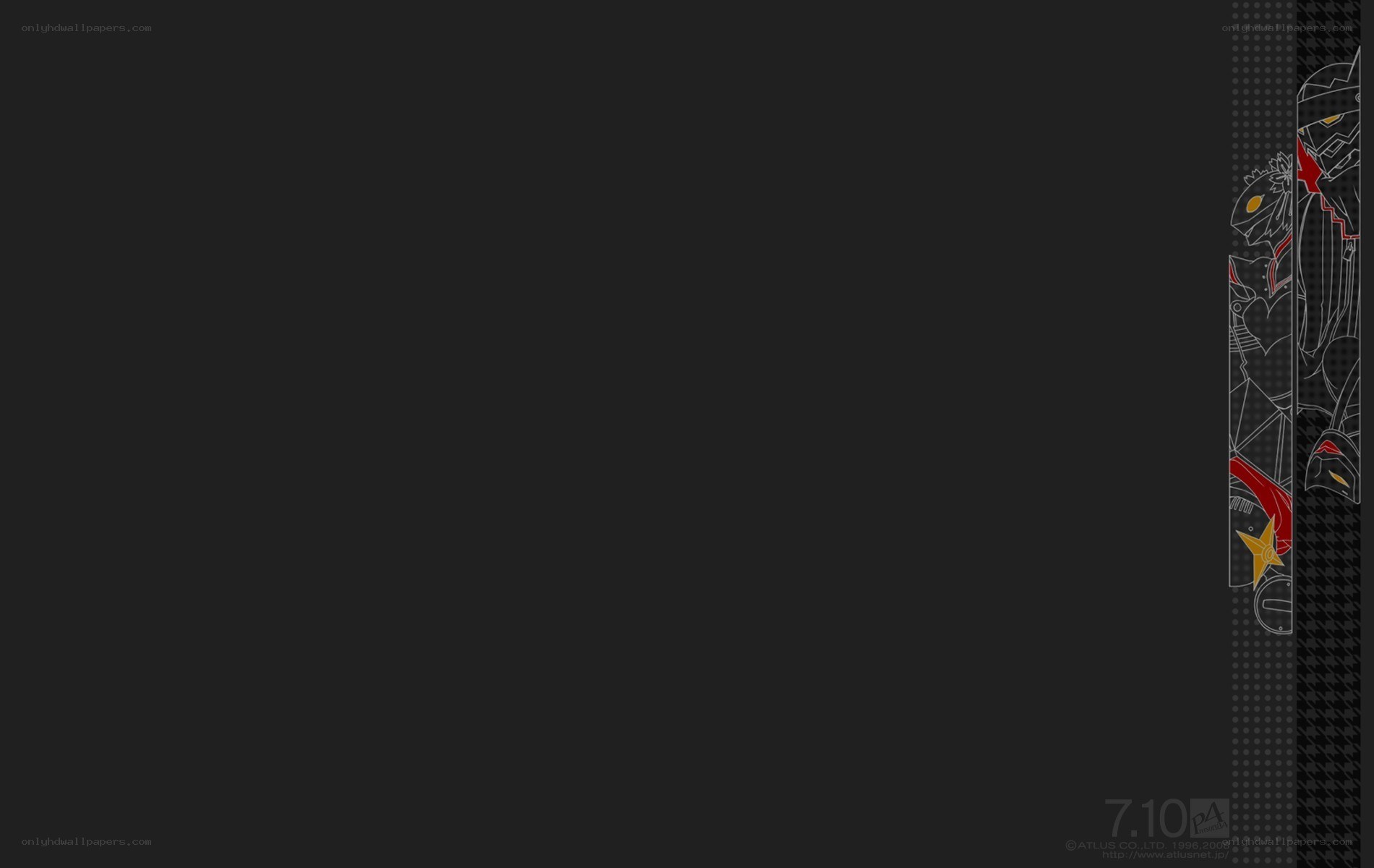 dark background with character art