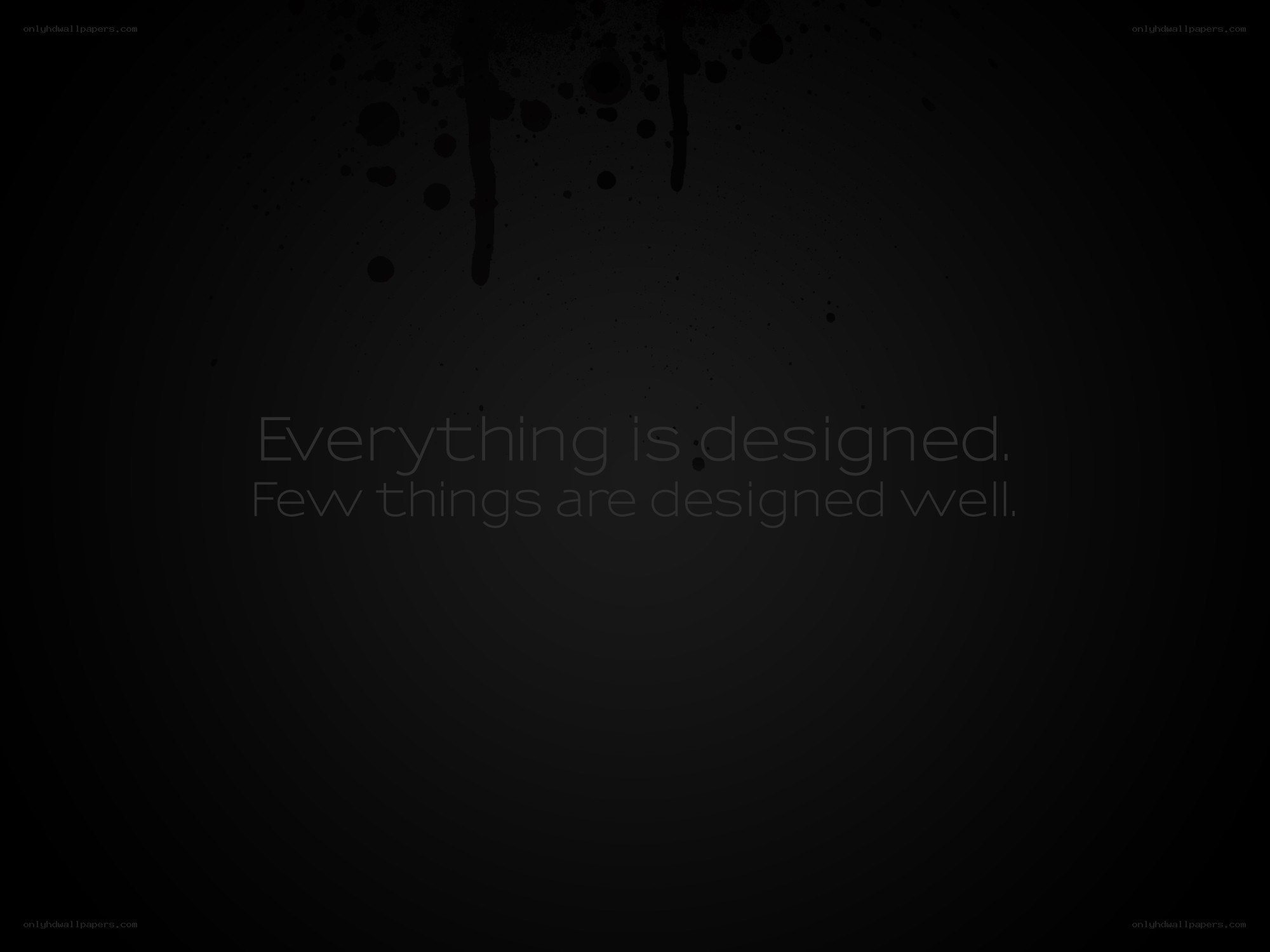 dark background with text