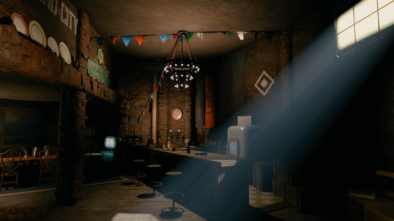 Dark Bar Interior