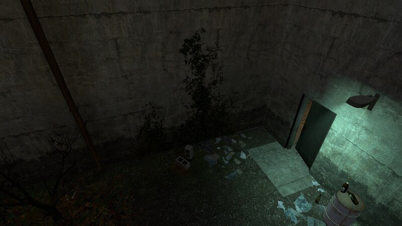 dark basement corner